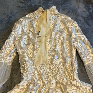 Sheer bale sleeve blouse